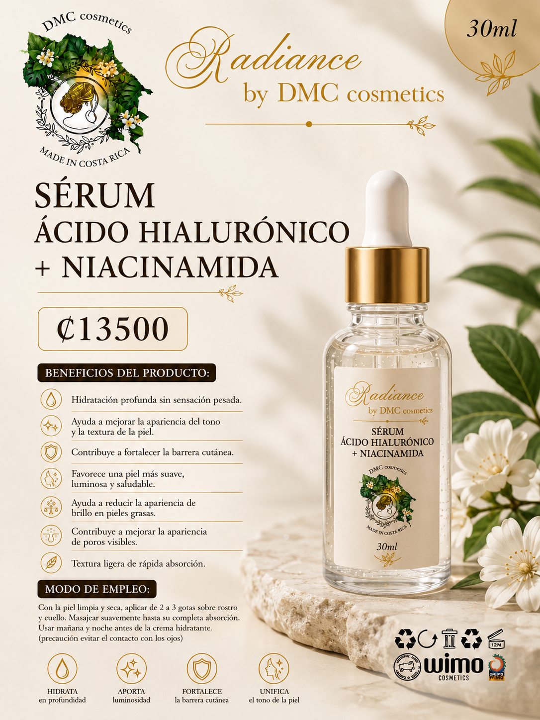 Sérum Facial Ácido Hialurónico 30ml